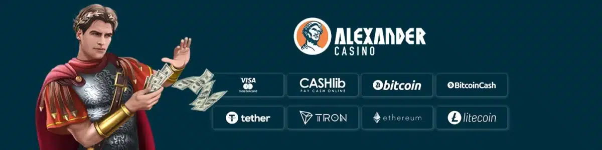 Les moyens de paiement disponibles sur Alexander casino