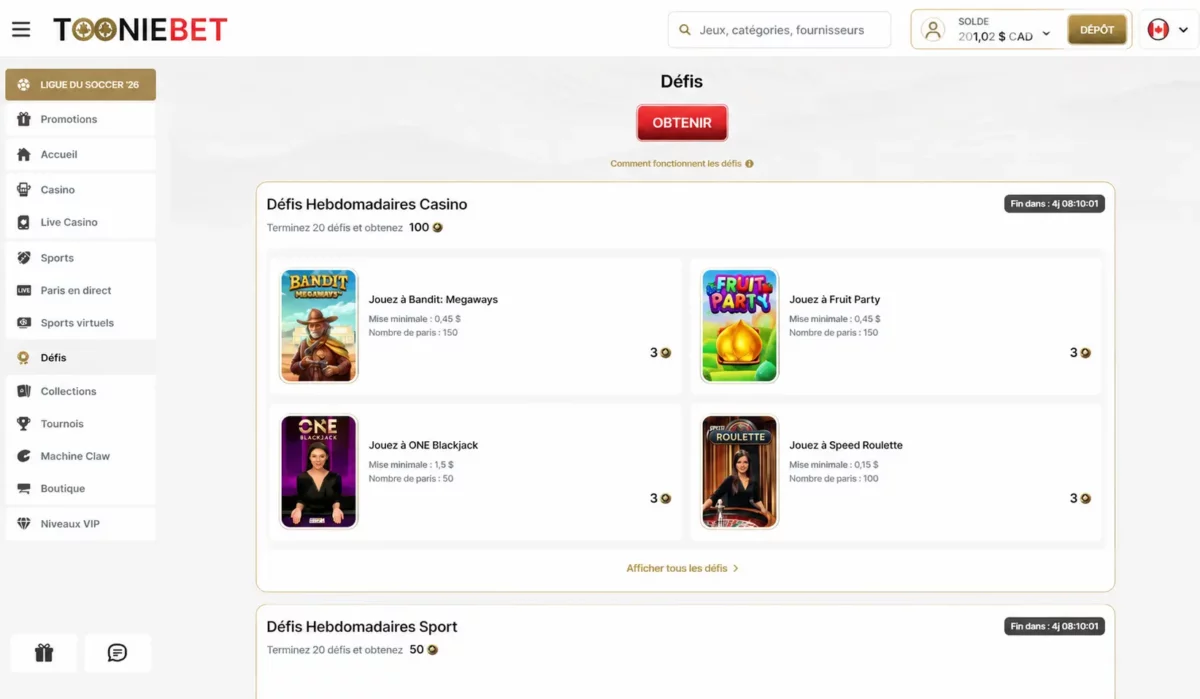 Tooniebet casino en ligne