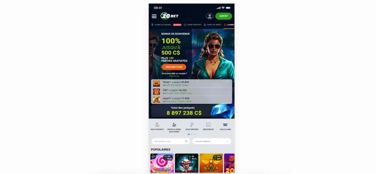 20bet casino mobile